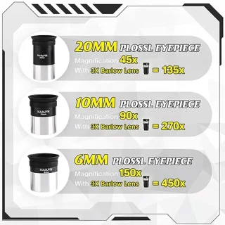 Telescoop met Digitaal Oculair voor Astronomie - 90 mm Diafragma, 900 mm Brandpuntsafstand, Compact en Draagbaar voor Beginners en Professionals