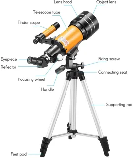 Telescoop 200x Zoom Set - Sterrenkijker Kinderen / Beginners - Verstelbaar Statief