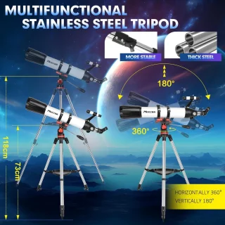 Professionele 90mm Telescoop voor Astronomie – Geschikt voor Volwassenen, Beginners en Kinderen