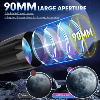 Professionele 90mm Telescoop voor Astronomie – Geschikt voor Volwassenen, Beginners en Kinderen
