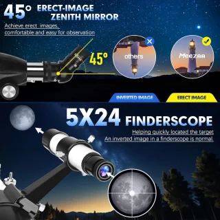 Professionele 90mm Telescoop voor Astronomie – Geschikt voor Volwassenen, Beginners en Kinderen