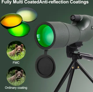 Telescoop - Spotting Scope - Monokijker - 25-75x60 Telescoop - Monoculaire Fmc Bak4 Waterdicht - Met Smartphone Digiscoping Adapter - Met Statief en Tas - Groen