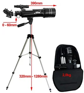 Reise Teleskop 400/70 met Rucksack en Refraktor voor Astronomie