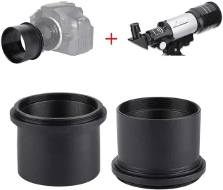 Brenzoos - ```html: Telescoopadapter 2 inch naar M48 voor Astronomische Telescoop - Oculair Lensadapterring met Binnenin Schroefdraad - Minimaliseer Reflecties voor Spiegelreflexcamera's``` - Telescoop