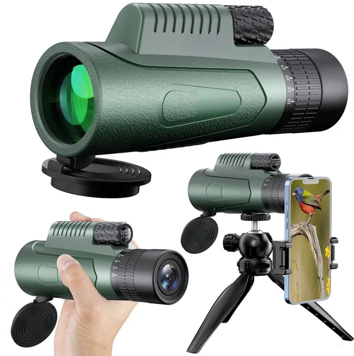 10-30x50 Zoom HD Telescoop met Telefoonadapter en Statief