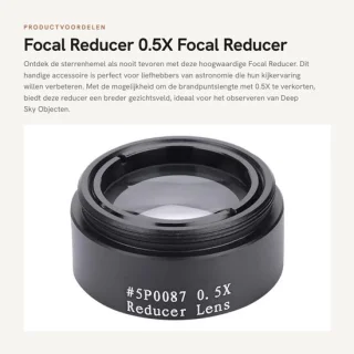 1.25 inch 0.5x focal reducer M28-lensaccessoire voor telescoopoculair