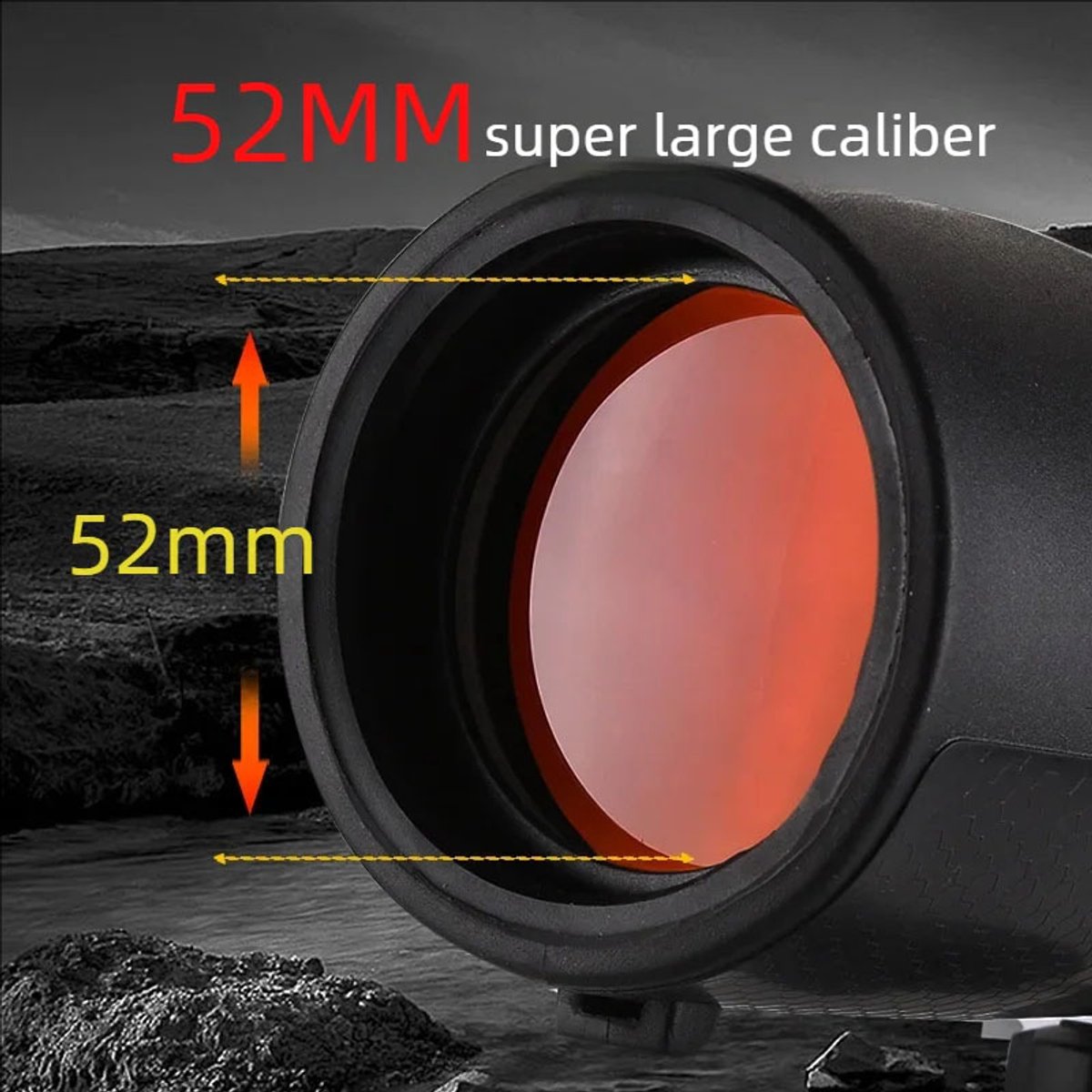 12x52 Monoculaire Telescoop HD ED-Lens Waterdichte Verrekijker