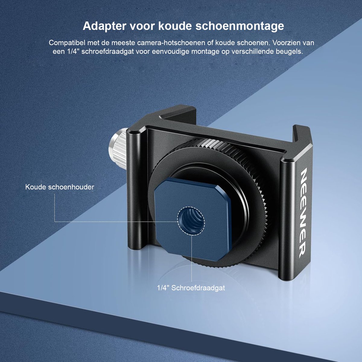182 LS-T16 Telescoop Zoekerbevestigingsadapter met Cold Shoe en 1/4" Draad