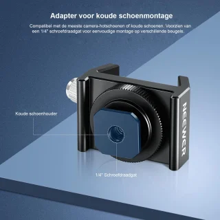 182 LS-T16 Telescoop Zoekerbevestigingsadapter met Cold Shoe en 1/4" Draad