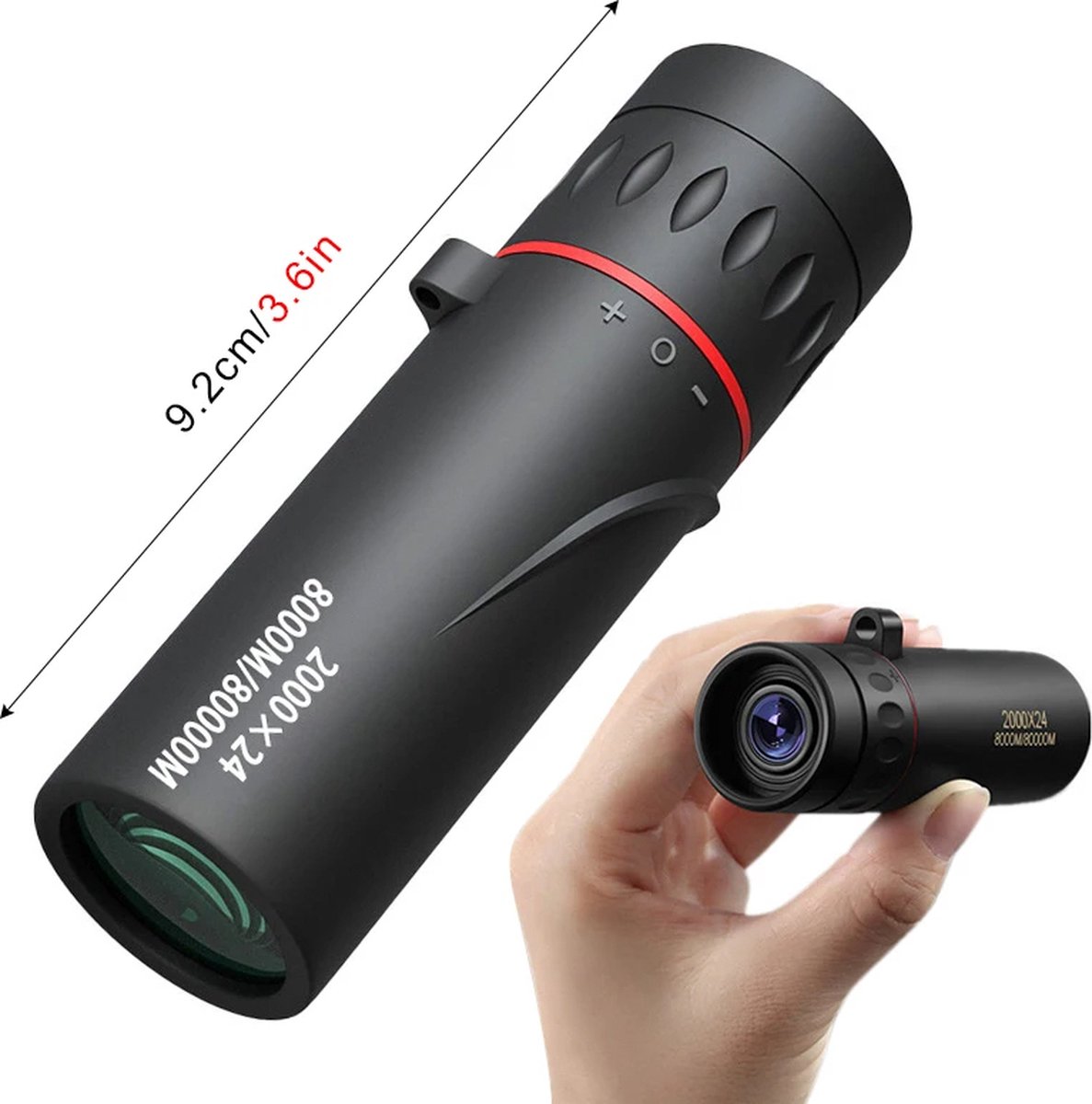 2000x24 HD Monoculair Mini Telescoop Smartphone Compatibel met Statief