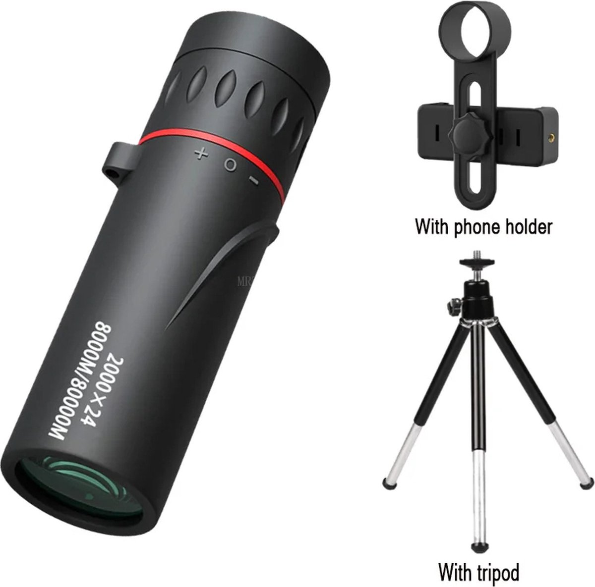 2000x24 HD Monoculair Mini Telescoop Smartphone Compatibel met Statief