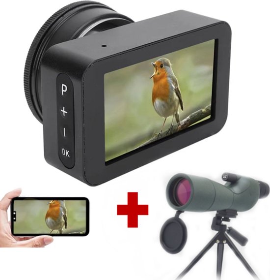 4K Telescoop Oculaircamera met Kleurenscherm en Spotting Scope 25-75x60 Monoculair