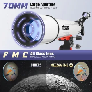 70 mm Refractor Telescoop met Draagbaar Statief