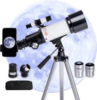 70mm Astronomie Refractor Telescoop met Statief en Telefoonadapter