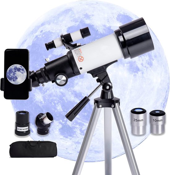 70mm Astronomie Refractor Telescoop met Statief en Telefoonadapter