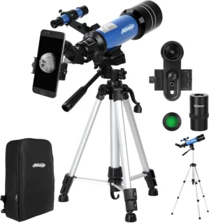 70mm astronomische telescoop met tripod en adapter