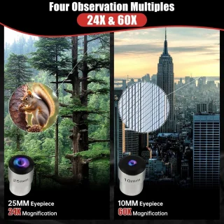 90mm refractor telescoop met AZ-montage