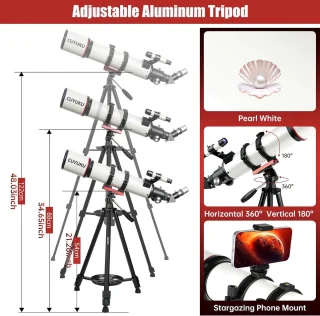 90mm refractor telescoop met AZ-montage