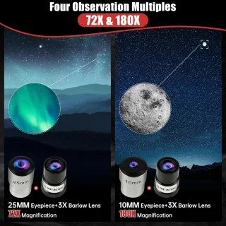 90mm refractor telescoop met AZ-montage