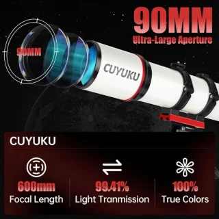 90mm refractor telescoop met AZ-montage