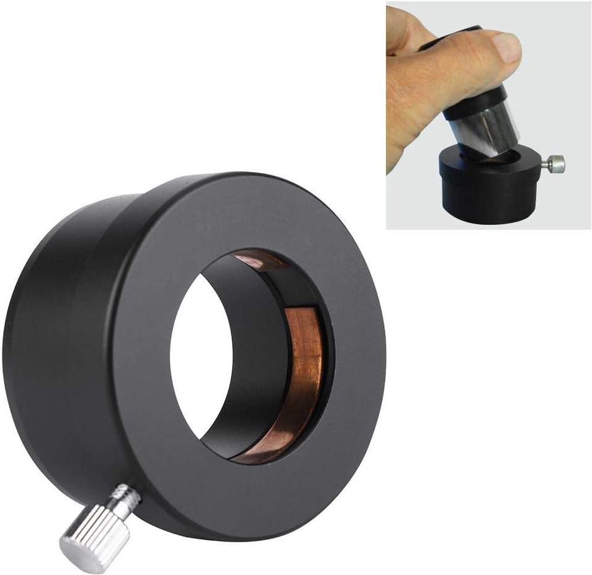Adapter 2" telescoop oculair houder zwart metaal