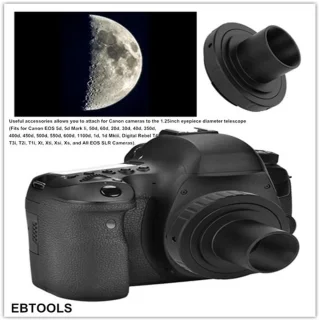 Adapter voor telescoopmontage 1.25 inch en SLR-cameraring