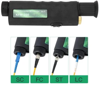 Allecta CL-lichtgolfmicroscoop met 1,25 en 2,5 mm adapters