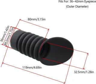 Allecta - Rubber Oculaircover Oogschelp
