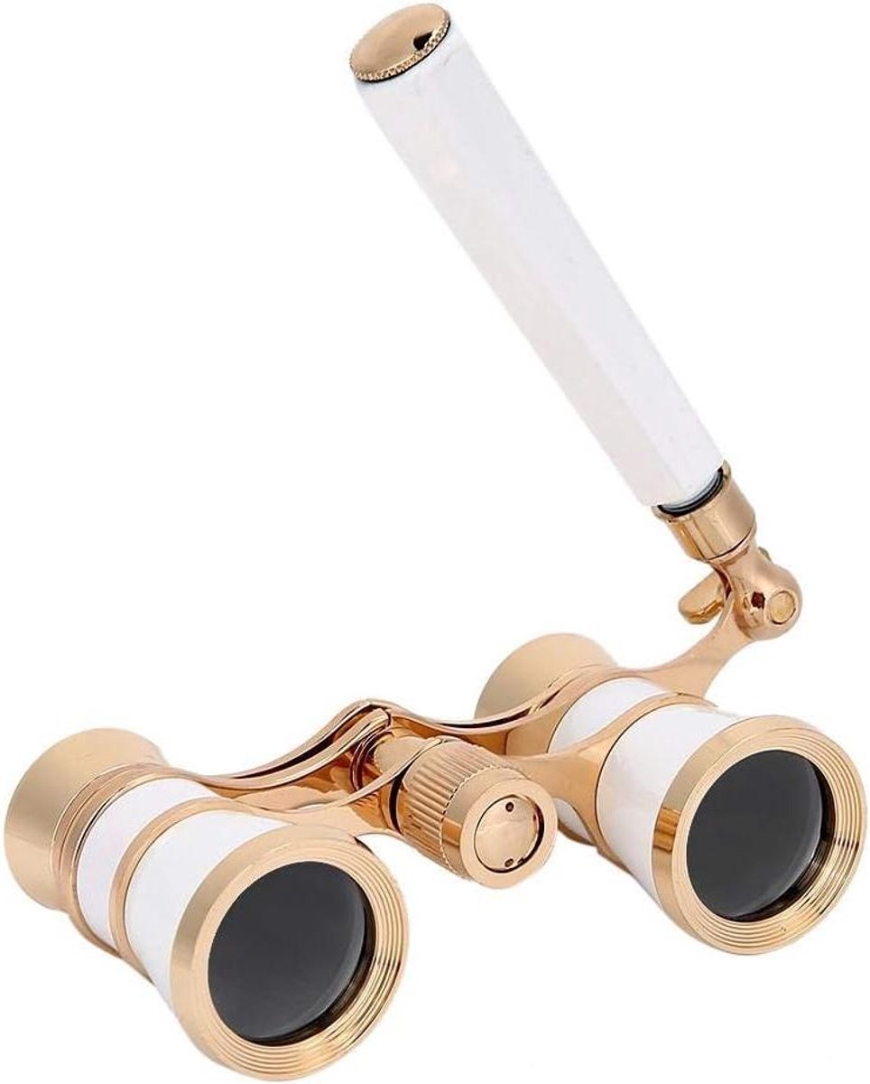 Allecto Plus 3x25 Draagbare Theaterverrekijker Wit Met Etui