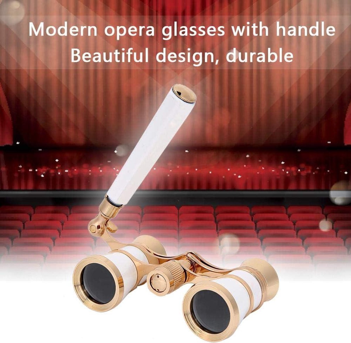 Allecto Plus 3x25 Draagbare Theaterverrekijker Wit Met Etui