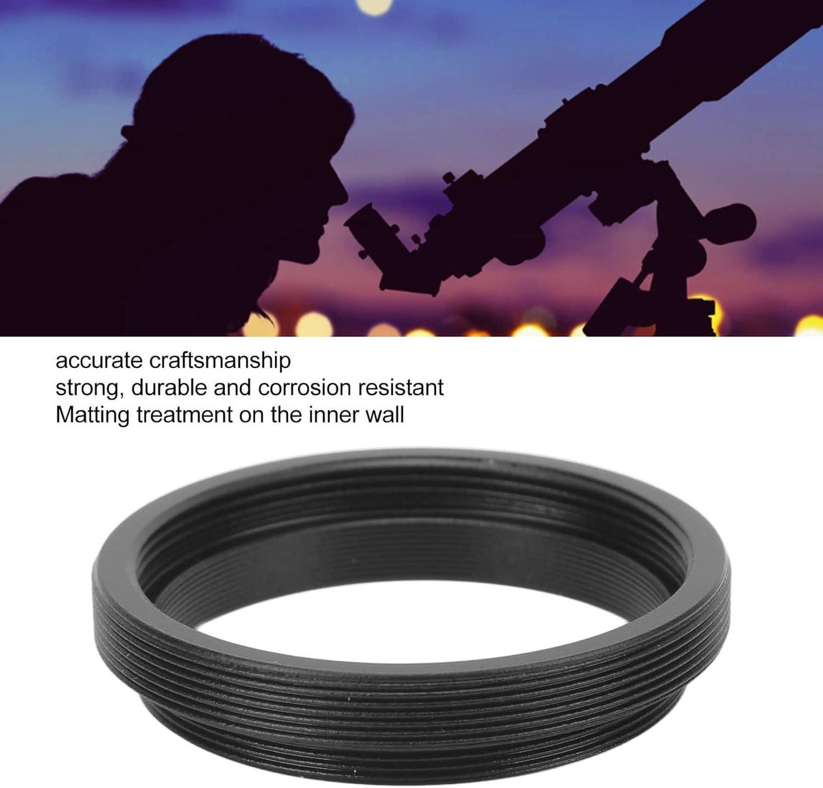 Allecto Plus Adapter Ring M48 naar M54 voor Telescoop