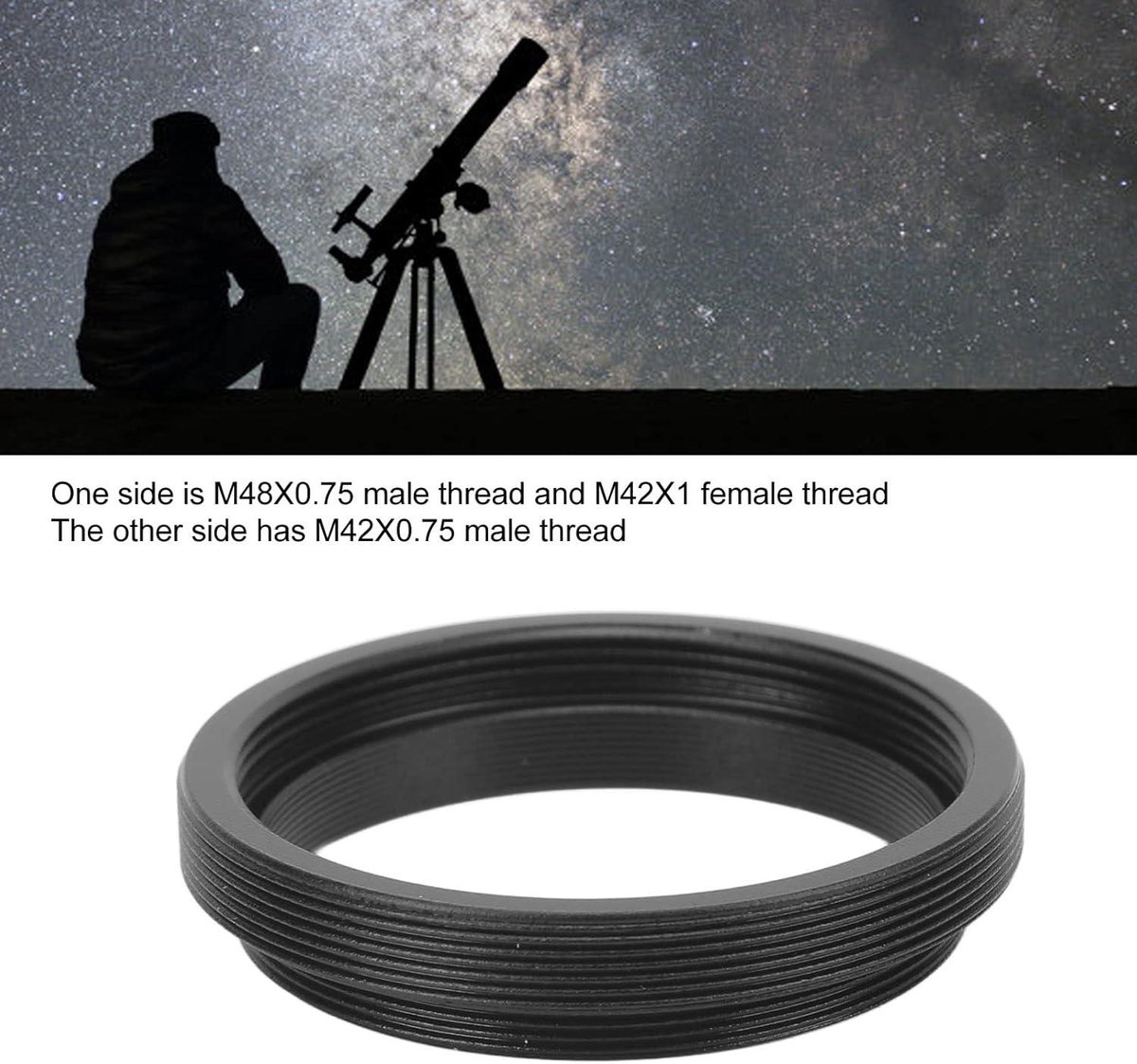 Allecto Plus Adapter Ring M48 naar M54 voor Telescoop
