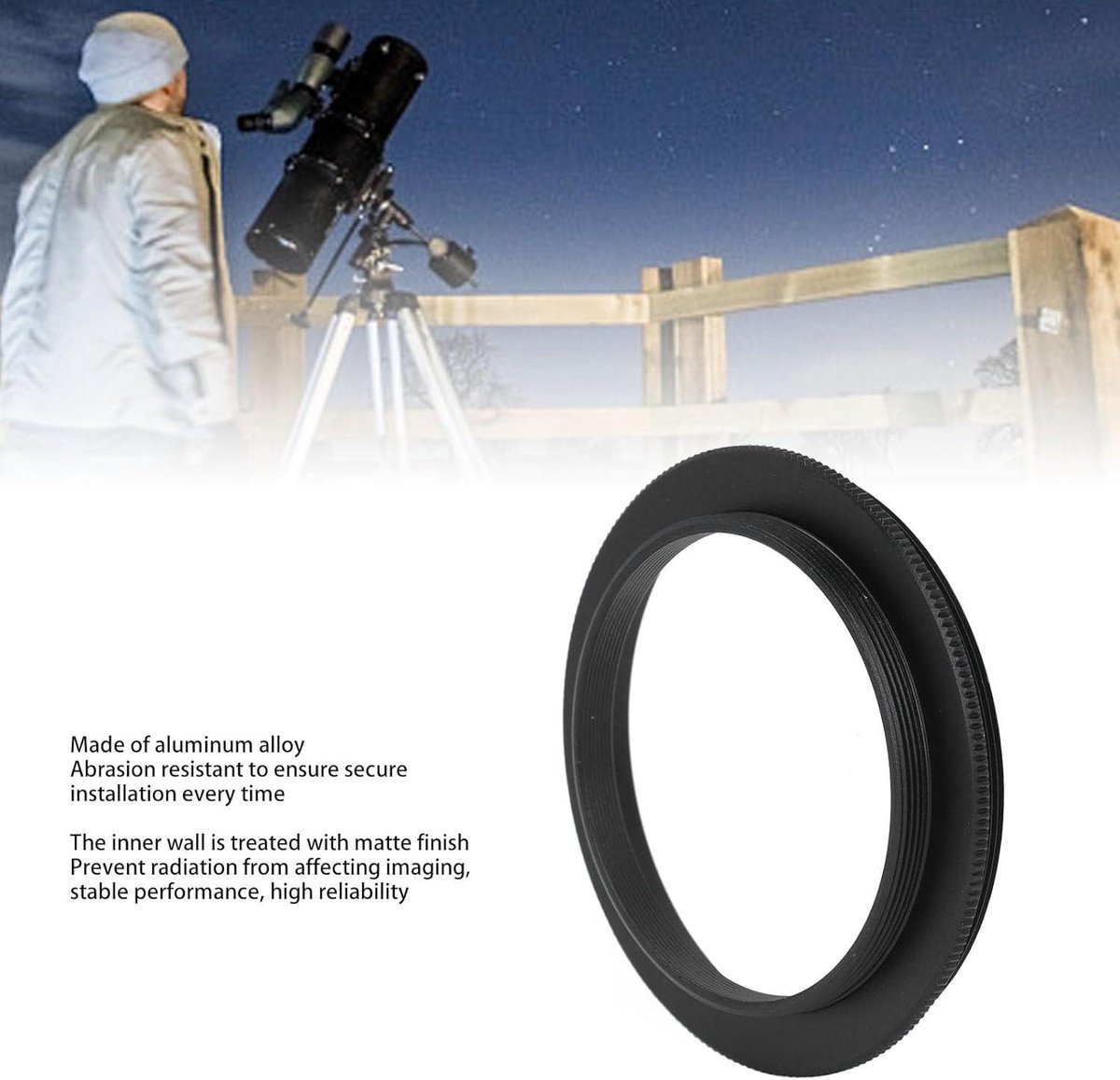 Allecto Plus Adapterring M56-naar-M48 Telescoop