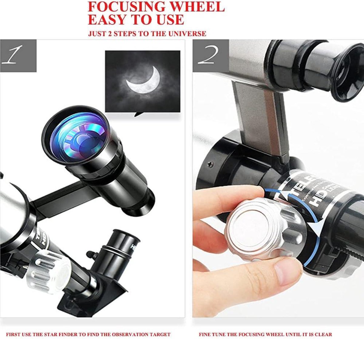 Allecto Plus Astronomische Refractortelescoop 70mm 15x