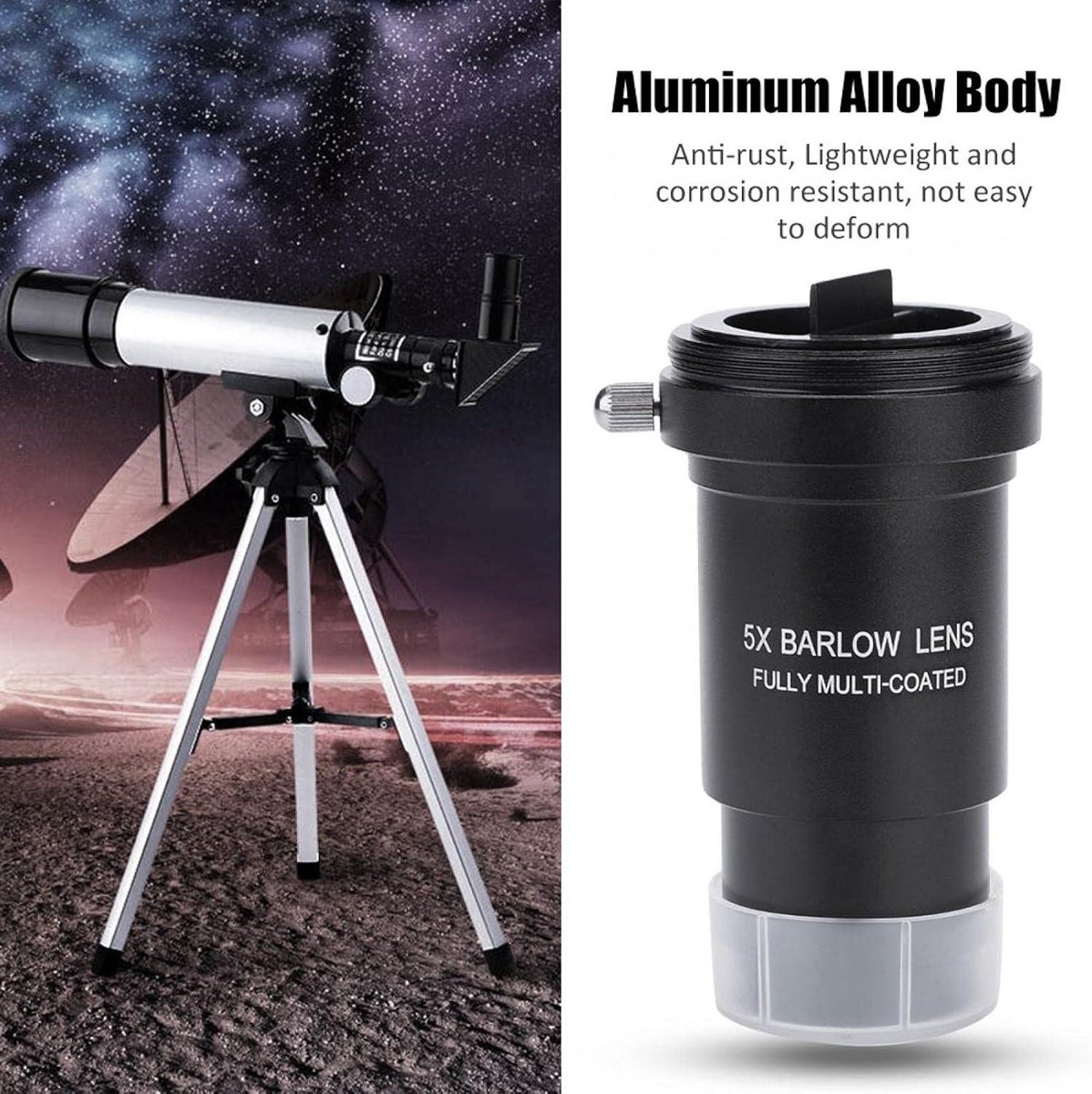 Allecto Plus Barlow-lens 5x 125 inch M42x0.75