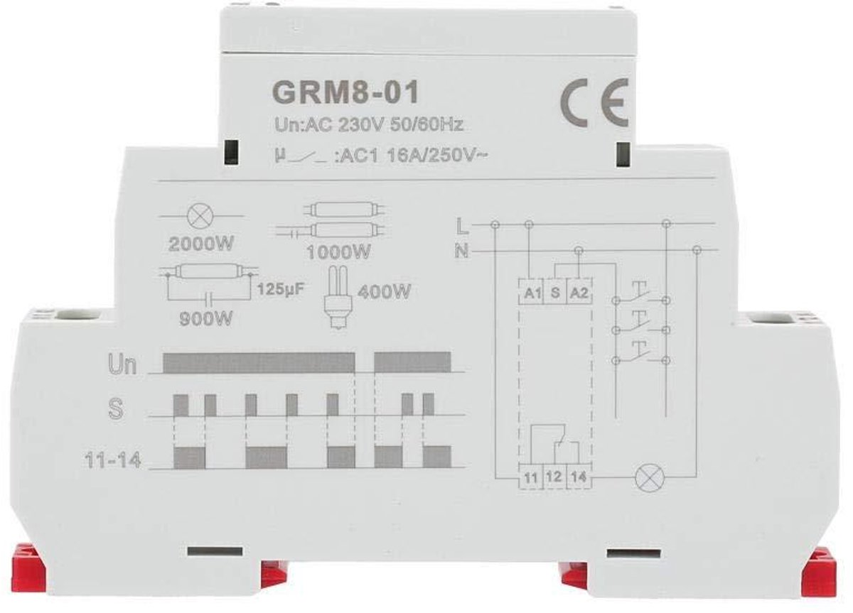 Allecto Plus Electronic Pulse Relay 230V DIN-Schiene