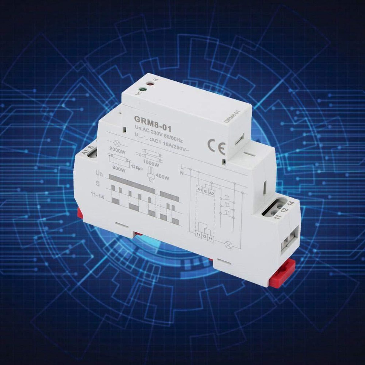Allecto Plus Electronic Pulse Relay 230V DIN-Schiene