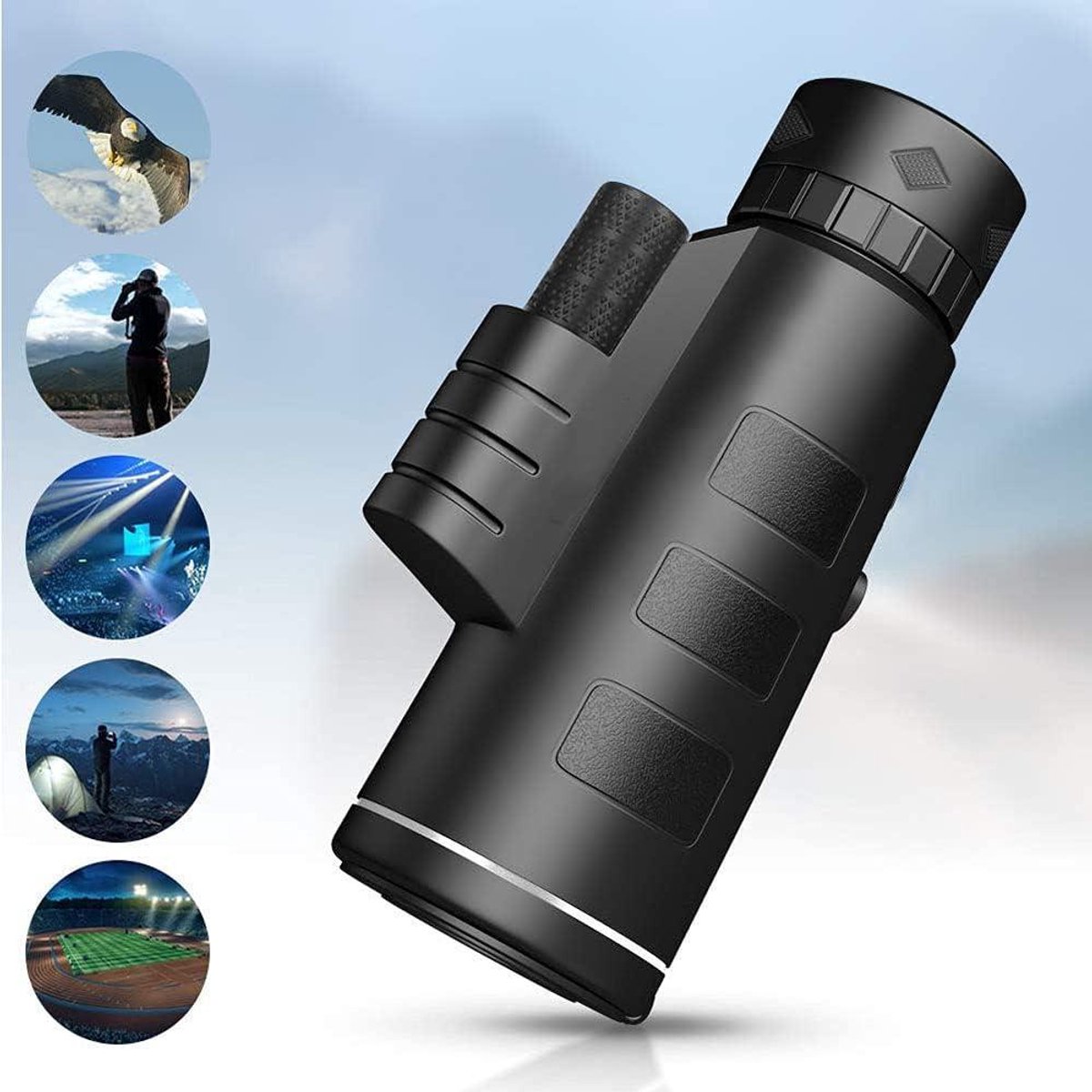 Allecto Plus smartphone monoculair telescoop zwart