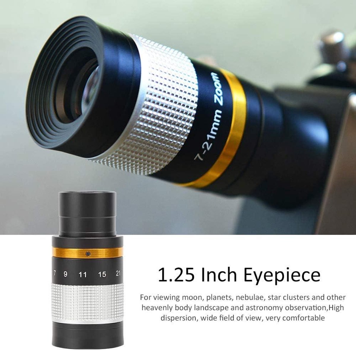 Allecto Plus Telescoop Oculair 1.25 Inch Zoom 8-24mm