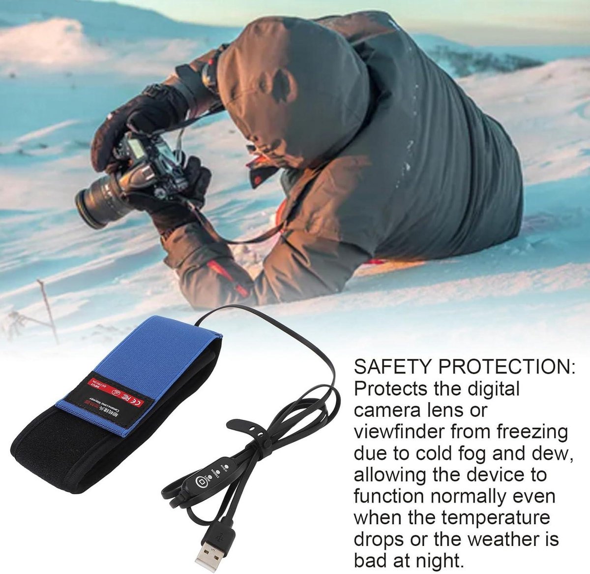 Allecto Plus USB Lensverwarmer 545mm