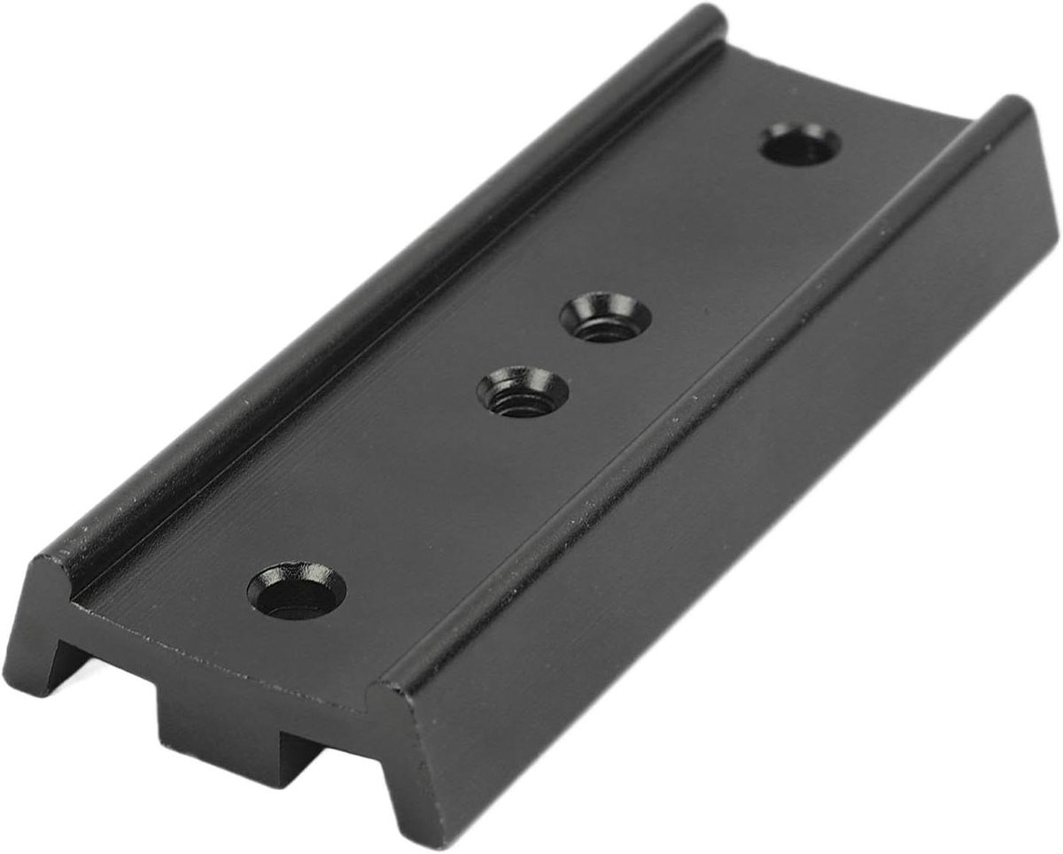 Allecto Plus Zwaluwstaart Telescoop Adapter Montageplaat 1/4 Draad zwart