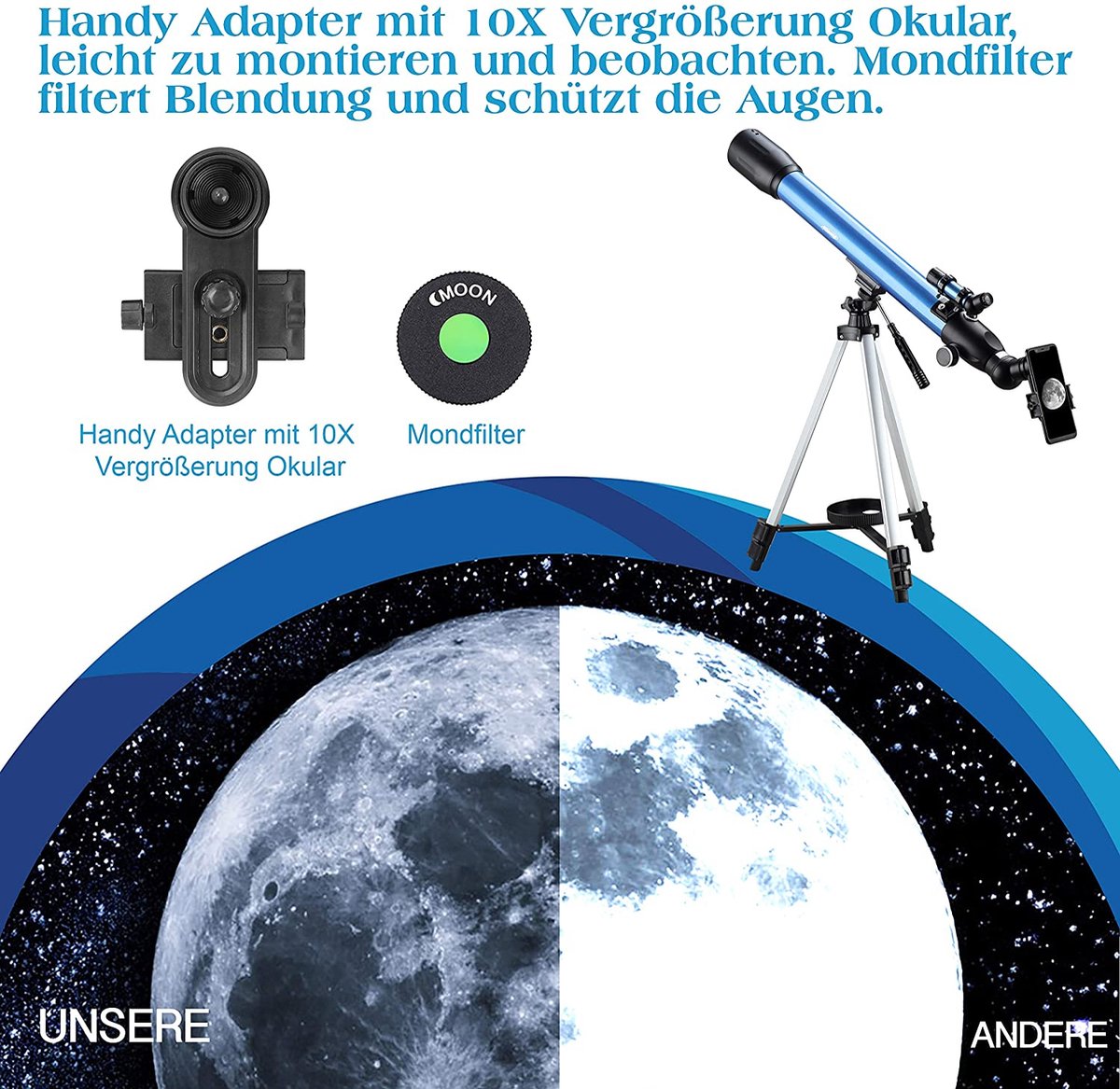 Aomekie 234X Refractor Telescoop Set