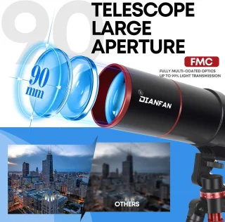 Astronomie Telescoop 90/550 Refractor