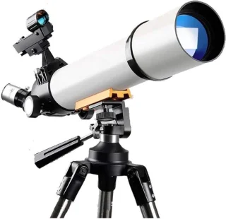 Astronomie telescoop refractor 70 mm diafragma zwart