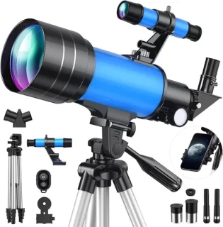 Astronomisch telescoop 70mm zwart
