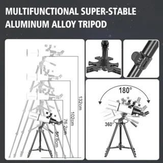 Astronomische Refractietelescoop 80/600 mm