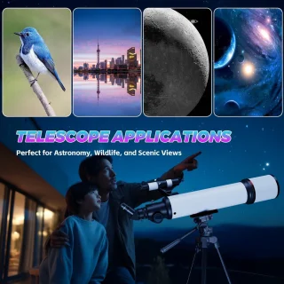 Astronomische refractor telescoop met statief