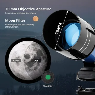 Astronomische telescoop 400/70 mm