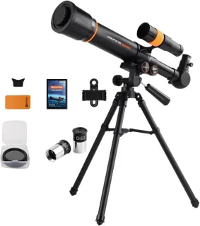 Astronomische telescoop 50 mm Zwart