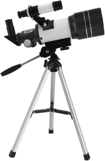 Astronomische telescoop 70mm/300mm - zwart